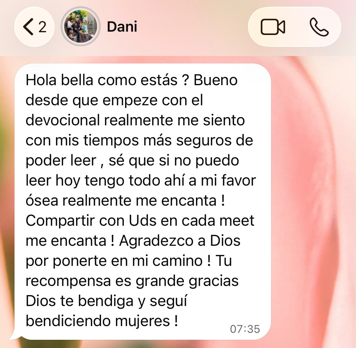 Testimonio de Dani